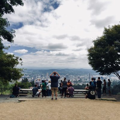 Picnic in the clouds above Portland